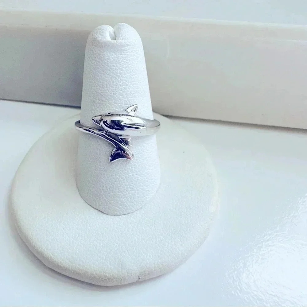Sterling Silver Dolphin Ring - image 1